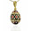 8744 Pysanka Style Egg Pendant Faberge Style Sterling Silver 925 Gold Plated Swarovki Stones NEW!