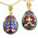 8746 Faberge Style Egg Pendant With Cross & Flor De Lis  NEW