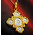 EC-50 Sterling Silver 925 22 kt Gold Plated Icon Medal Virgin Of Kazan Christ, Dove Peter Paul Saints Chain 18"