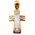 EC-105 Sterling Silver Gold Gilded Reversible Icon Cross Crucifix & Mother of God W Sterling Silver Gold Gilded Chain 18"