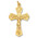 GP681CR Sterling Silver 24kt Gold Plated Crucifix Cross 1 1/4" including bail NEW!