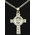 S725MICRH-SSC24 "St Michael Pray For Us" Sterling Silver Cross W Stainless Steel Chain 24" NEW