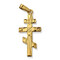 540-RT Three Barred Gold 14kt Gold Cross 1"