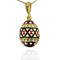 8744 Pysanka Style Egg Pendant Faberge Style Sterling Silver 925 Gold Plated Swarovki Stones NEW!