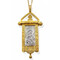 EC-126 Engraved Icon Pendant Virgin of Vladimir Sterling Silver 925 22kt Gold Gilded, Cross on the back side 2" W/Silver Gold Gilded Chain!