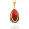 8753-RBL Faberge Style Egg Pendant Sterling Silver 925 Hand Enameled NEW