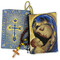 TIP4  Madonna & Child Rosary Icon Pouch 5 3/8"x4" NEW!!